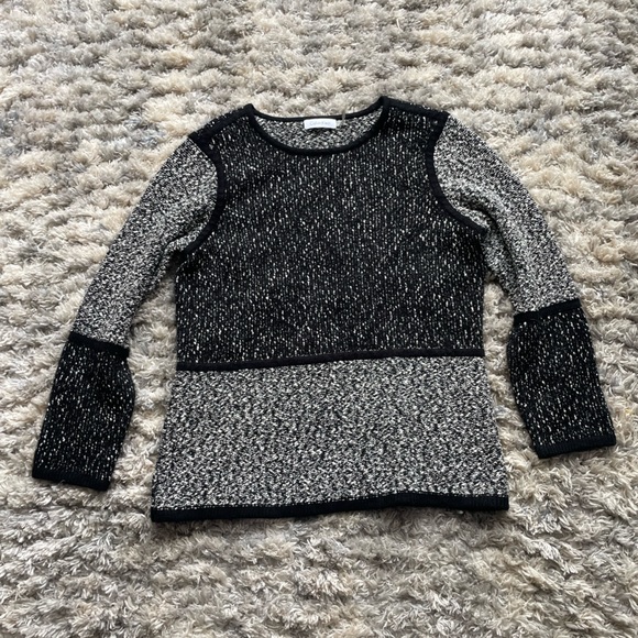 Black Speckled Calvin Klein Crewneck Sweater - Picture 2 of 6